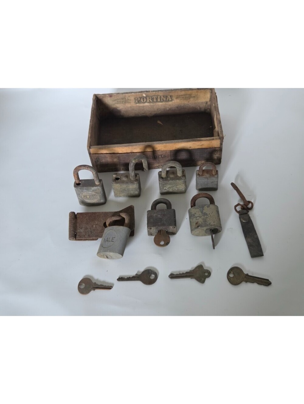 Vintage Padlock Lot with Keys Master Elgin Yale Corbin Taylor Rustic Locks